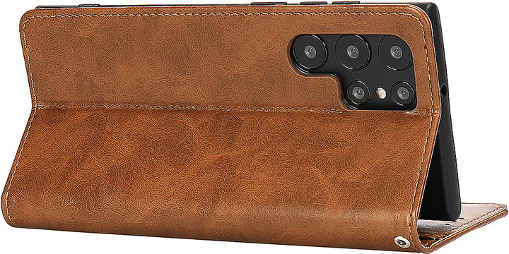 SaharaCase - Folio Wallet Case for Samsung Galaxy S24 Ultra - Brown_5