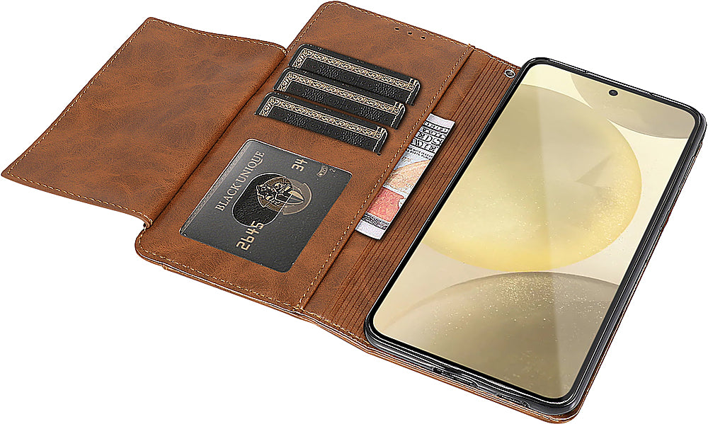 SaharaCase - Folio Wallet Case for Samsung Galaxy S24+ - Brown_2