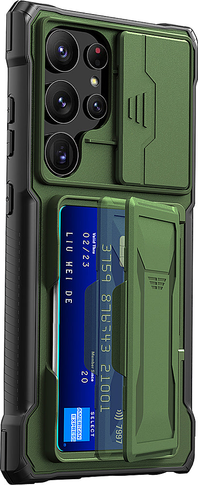 SaharaCase - ArmorElite Wallet Case for Samsung Galaxy S24 Ultra - Military Green_0