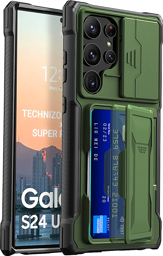 SaharaCase - ArmorElite Wallet Case for Samsung Galaxy S24 Ultra - Military Green_7