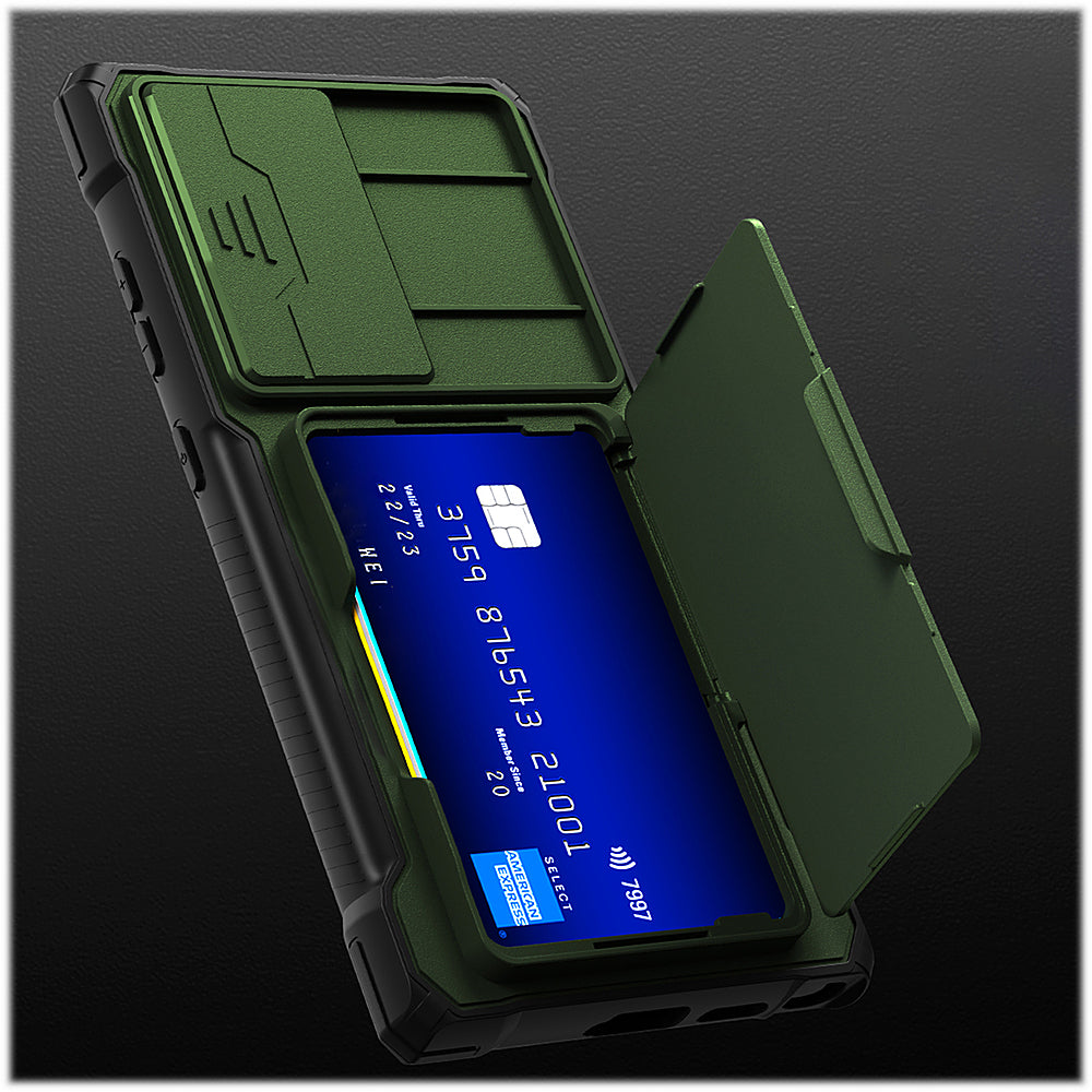 SaharaCase - ArmorElite Wallet Case for Samsung Galaxy S24 Ultra - Military Green_4