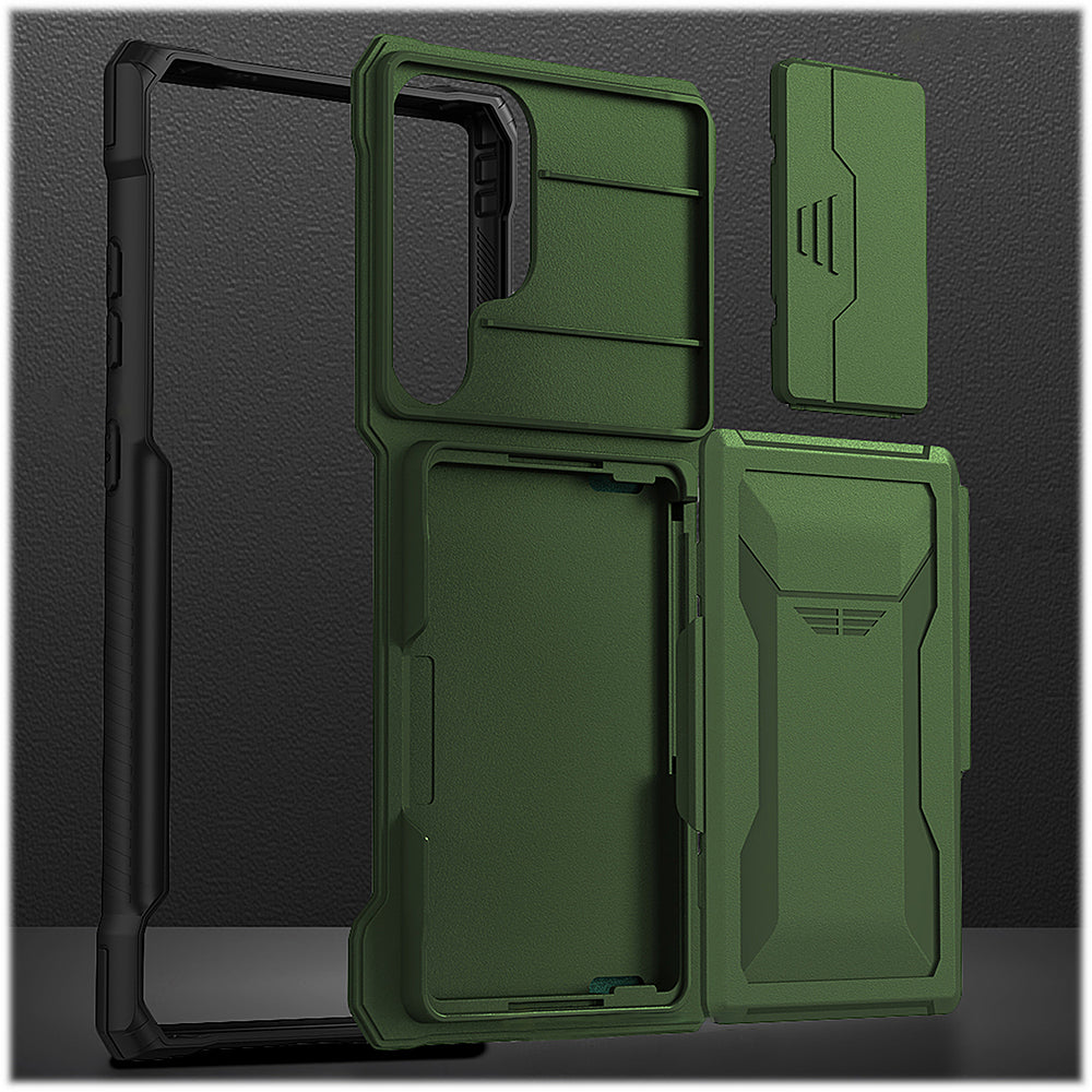 SaharaCase - ArmorElite Wallet Case for Samsung Galaxy S24 Ultra - Military Green_2