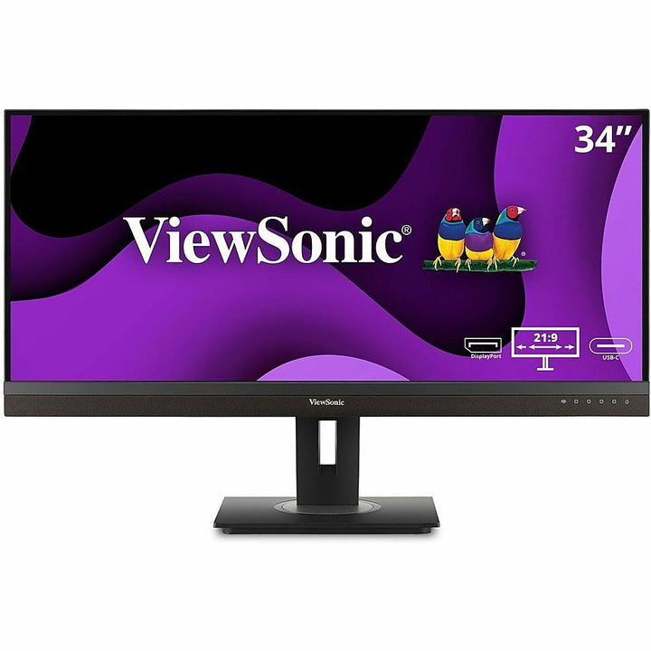 ViewSonic - VG3456A 34" IPS LCD WQHD Monitor (HDMI, DP, and USB-C) - Black_0
