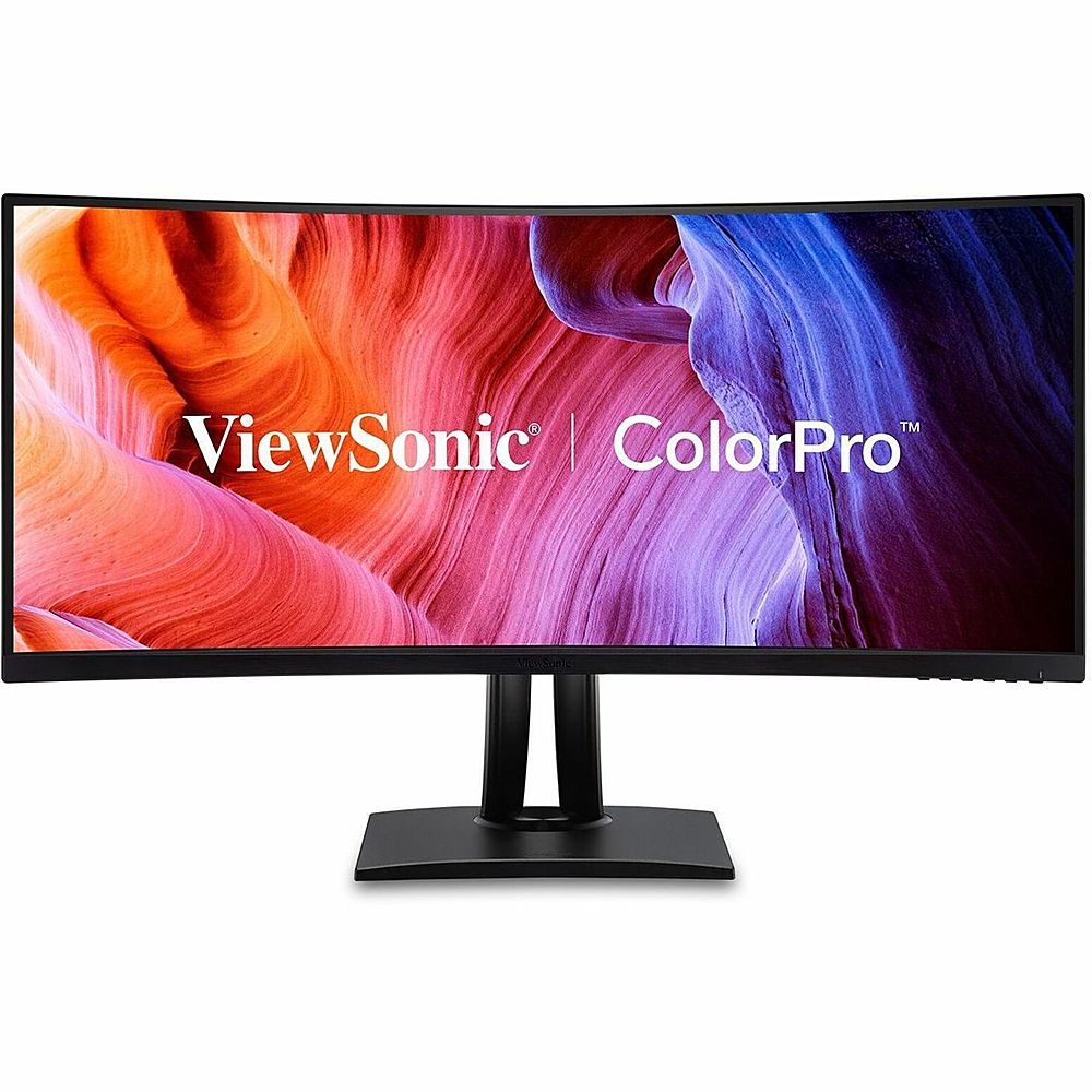 ViewSonic - ColorPro VP3456A 34" LCD WQHD Curved Monitor (USB-C, HDMI, DP) - Black_0