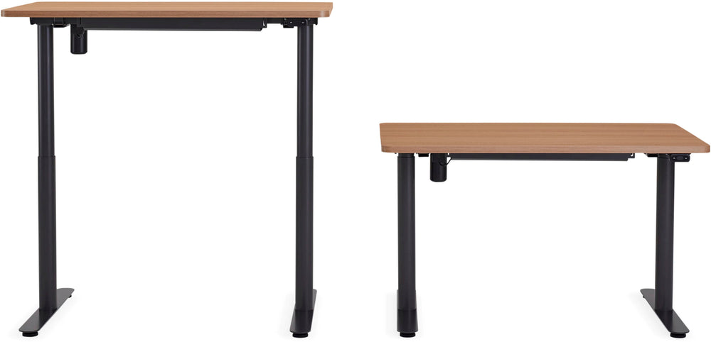 Steelcase - AMQ Sit-to-Stand Desk - Merele Base Dark Oak Top_1