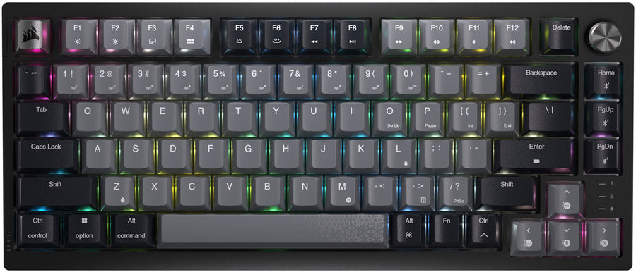CORSAIR - K65 PLUS WIRELESS 75% RGB Mechanical Gaming Keyboard - Black/Gray_0
