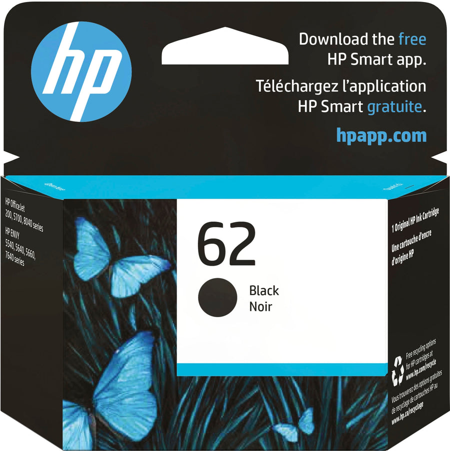 HP - 62 Standard Capacity Ink Cartridge - Black_0