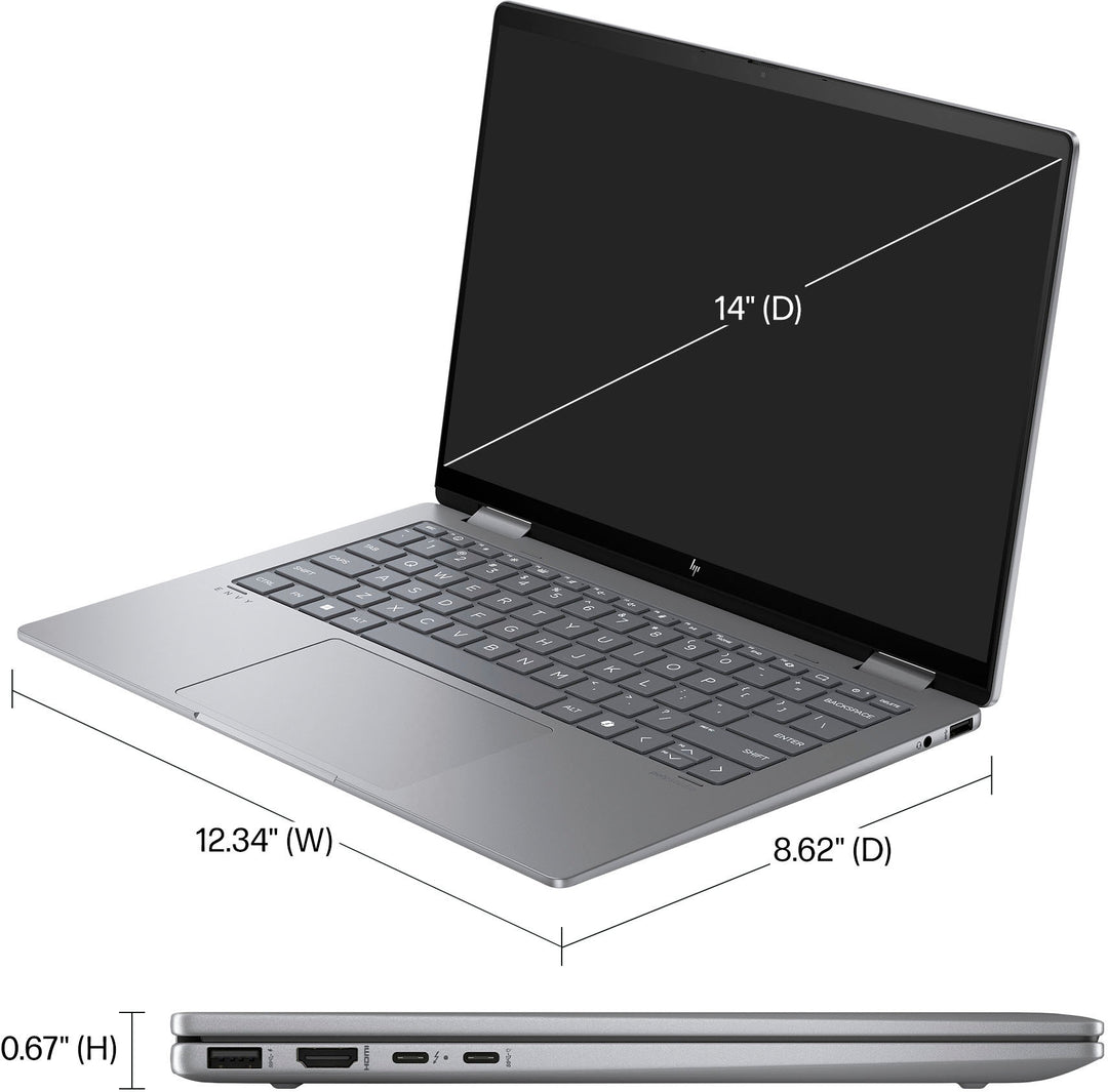 HP - Envy 2-in-1 14" Wide Ultra XGA Touch-Screen Laptop - Intel Core Ultra 7 - 32GB Memory - 1TB SSD - Meteor Silver_3