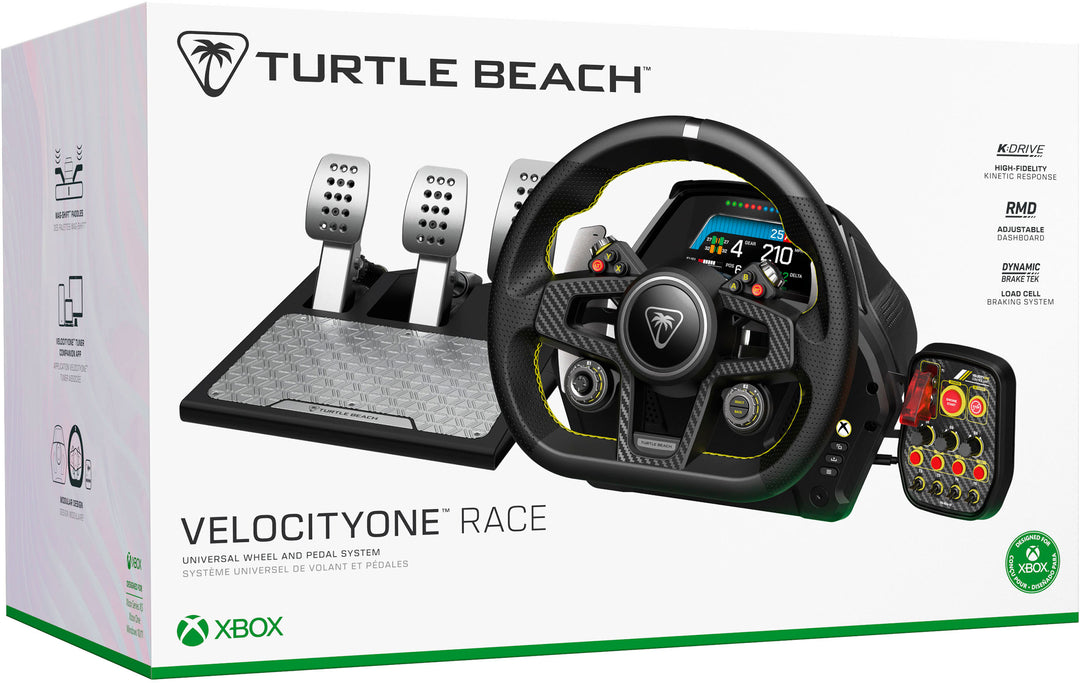 Turtle Beach VelocityOne Race Wheel & Pedal System for Xbox Series X|S, Windows PCs – Force Feedback, & Three Pedals - Black_3