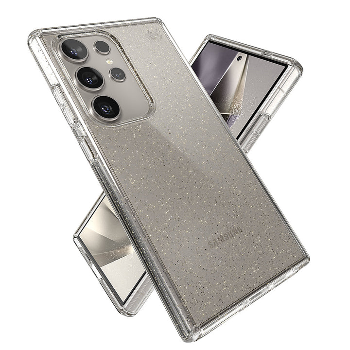 Speck - Presidio2 Grip Case for Samsung Galaxy S24 Ultra - Clear/Gold Glitter_4