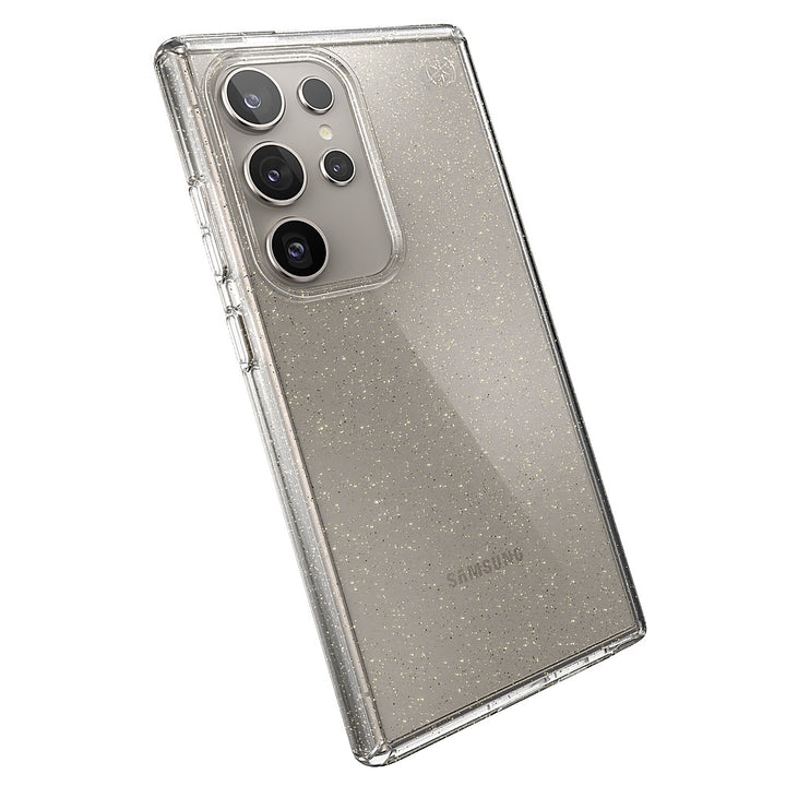Speck - Presidio2 Grip Case for Samsung Galaxy S24 Ultra - Clear/Gold Glitter_3