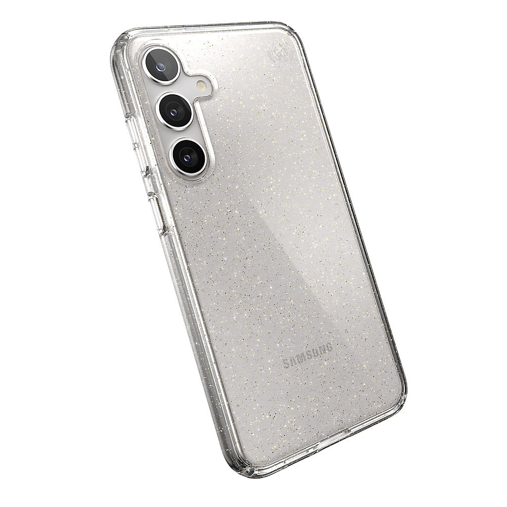 Speck - Presidio2 Grip Case for Samsung Galaxy S24+ - Clear/Gold Glitter_4