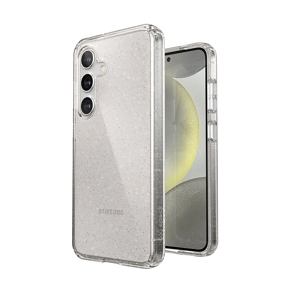 Speck - Presidio2 Grip Case for Samsung Galaxy S24 - Clear/Gold Glitter_1