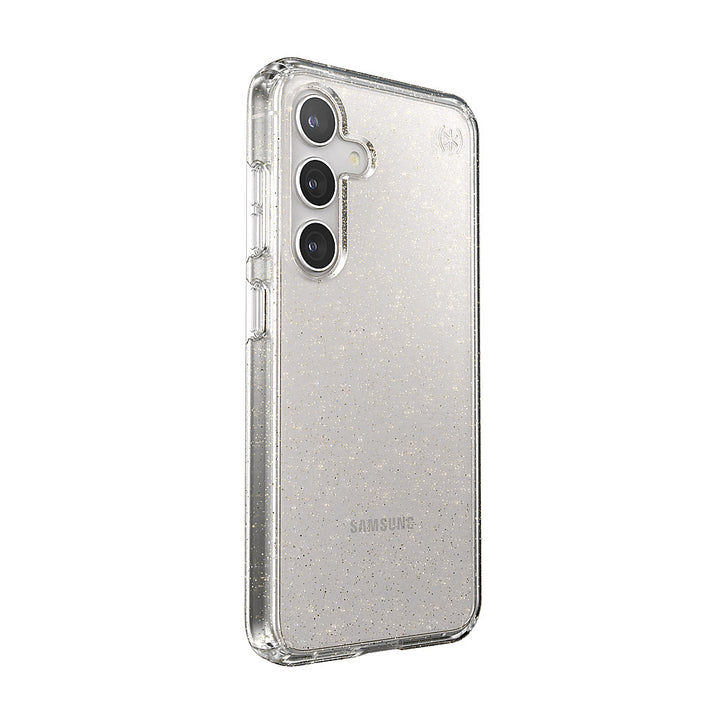 Speck - Presidio2 Grip Case for Samsung Galaxy S24 - Clear/Gold Glitter_5