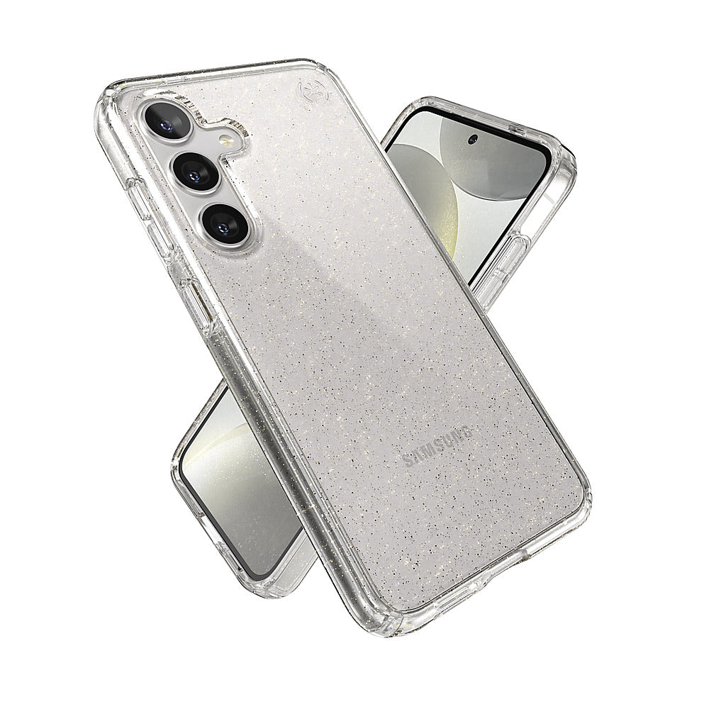 Speck - Presidio2 Grip Case for Samsung Galaxy S24 - Clear/Gold Glitter_3