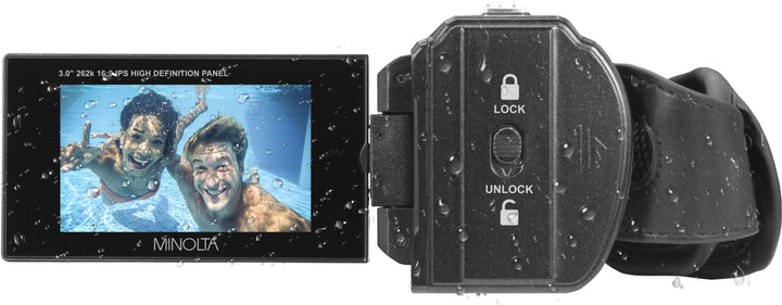 Minolta - MN4K300WP 4K Video 56-Megapixel Waterproof Camcorder - Black_2