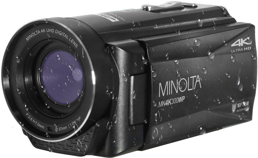 Minolta - MN4K300WP 4K Video 56-Megapixel Waterproof Camcorder - Black_10