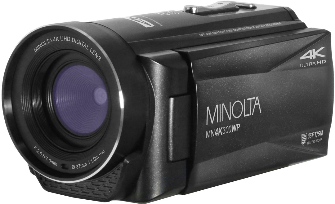 Minolta - MN4K300WP 4K Video 56-Megapixel Waterproof Camcorder - Black_6