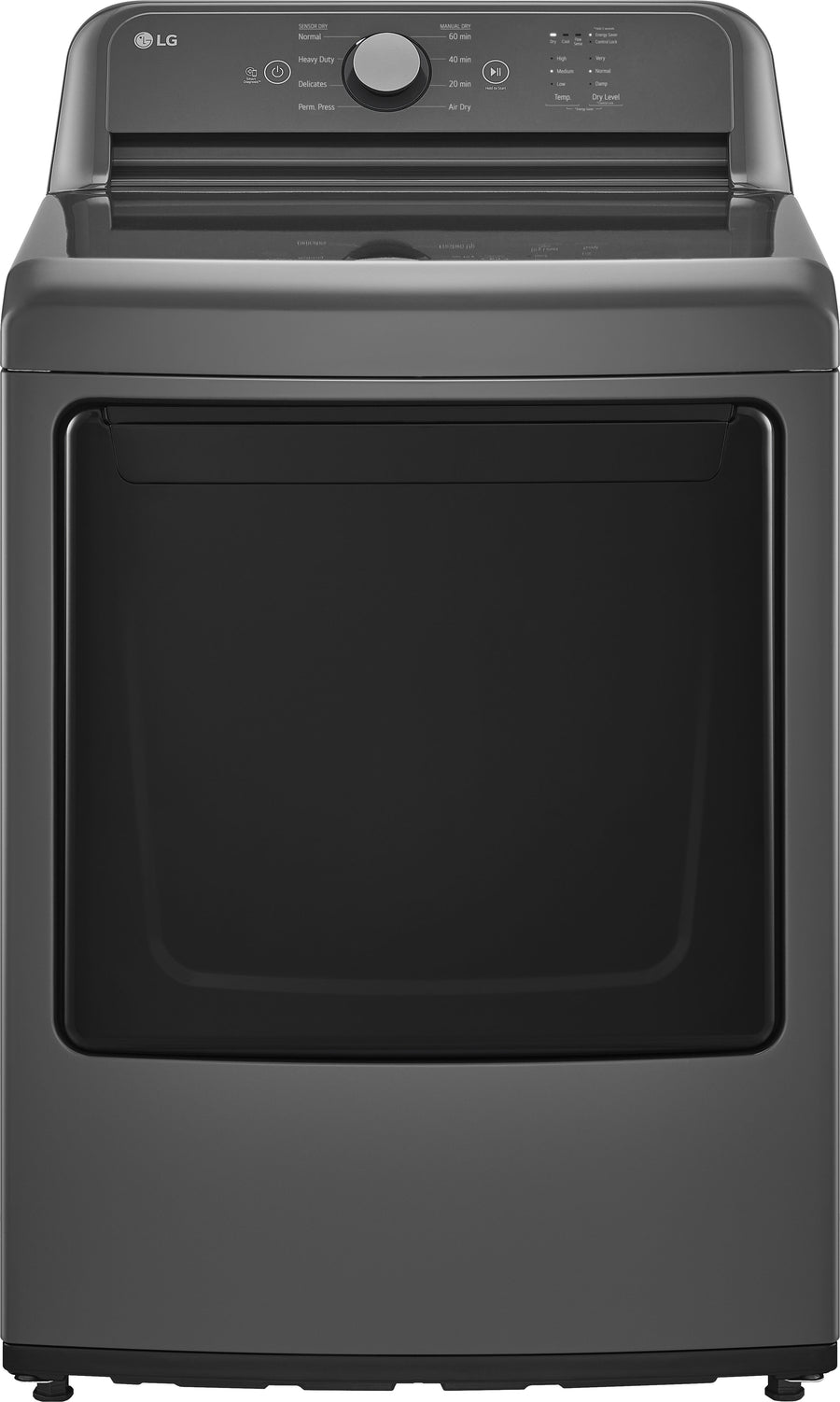LG - 7.3 Cu. Ft. Gas Dryer with Sensor Dry - Monochrome Grey_0