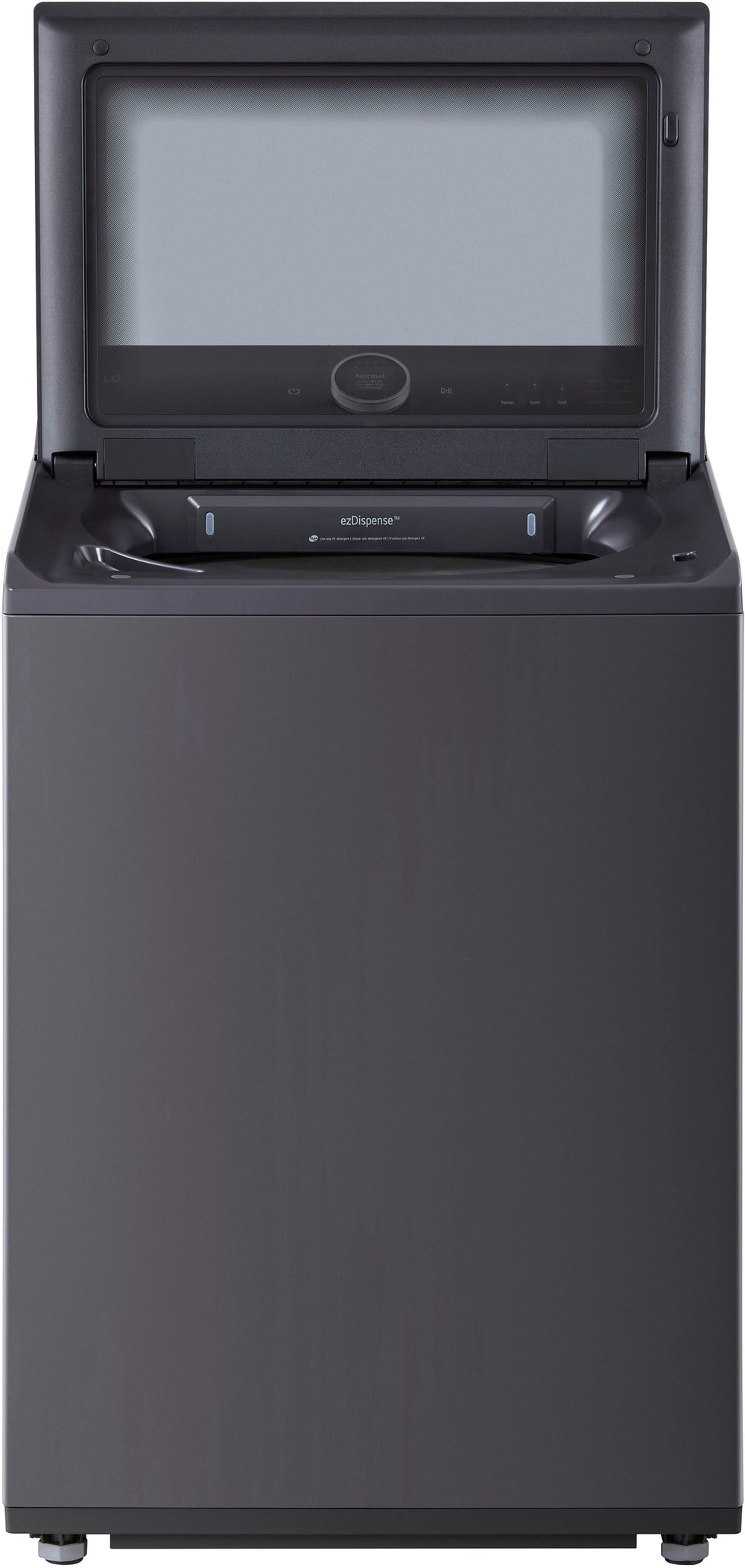 LG - 5.5 Cu. Ft. High Efficiency Smart Top Load Washer with EasyUnload - Matte Black_1