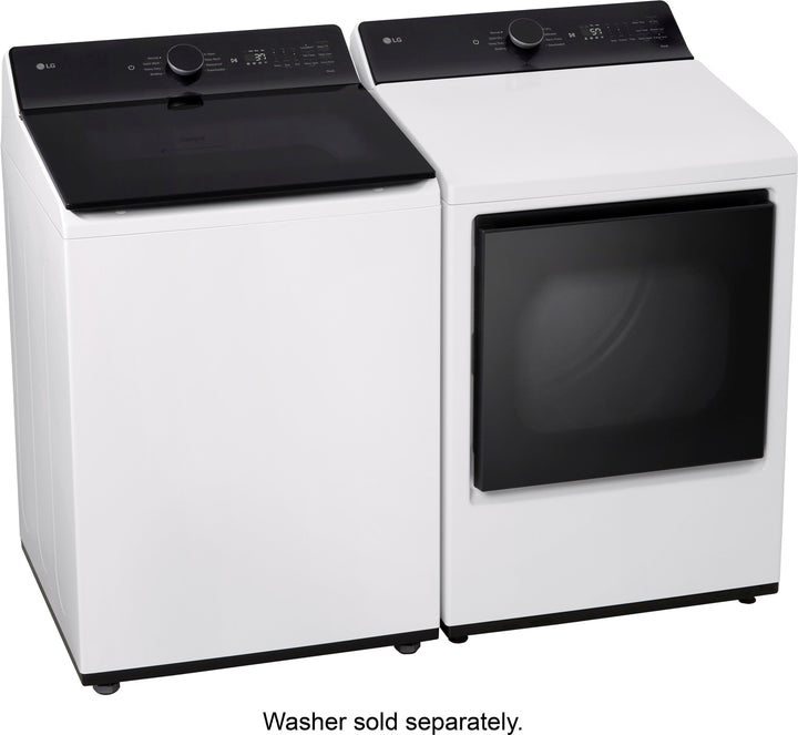 LG - 7.3 Cu. Ft. Smart Gas Dryer with EasyLoad Door - Alpine White_10