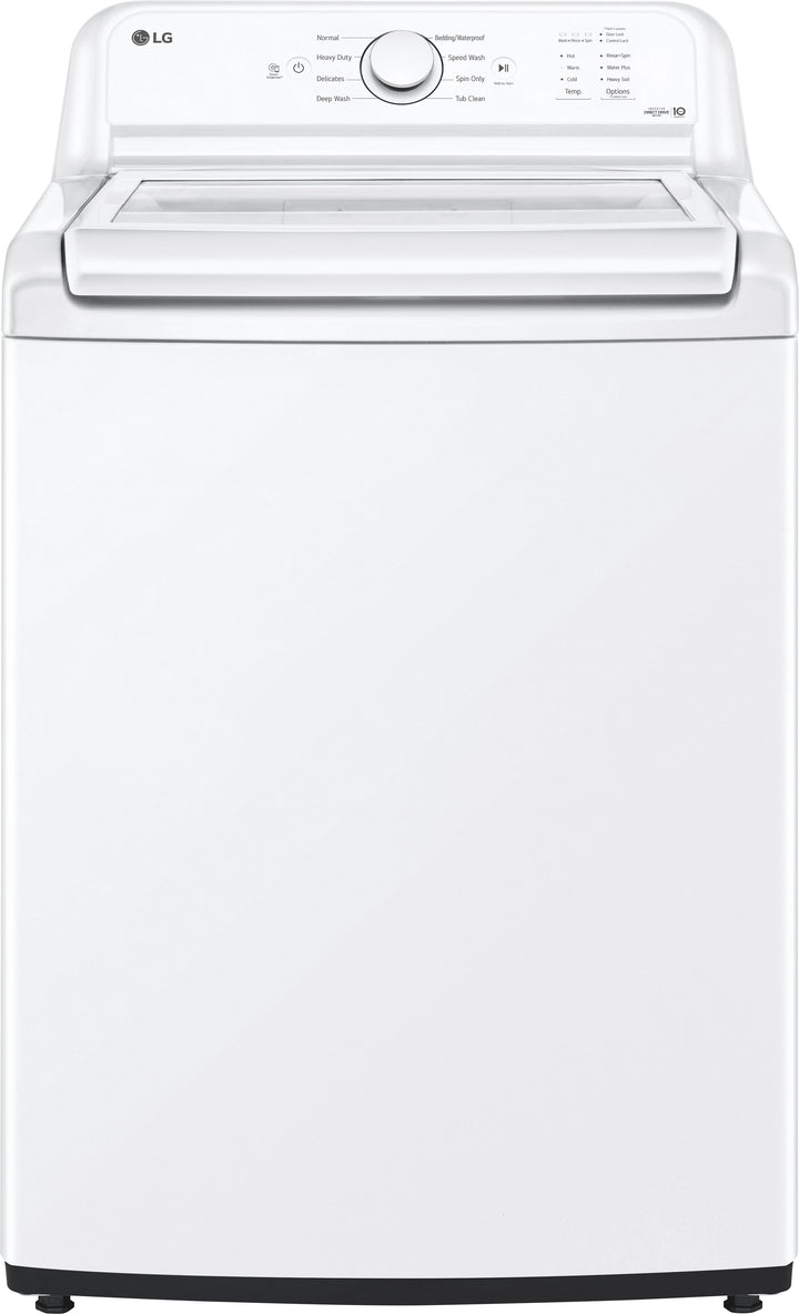 LG - 4.3 Cu. Ft. High-Efficiency Top Load Washer with SlamProof Glass Lid - White_0