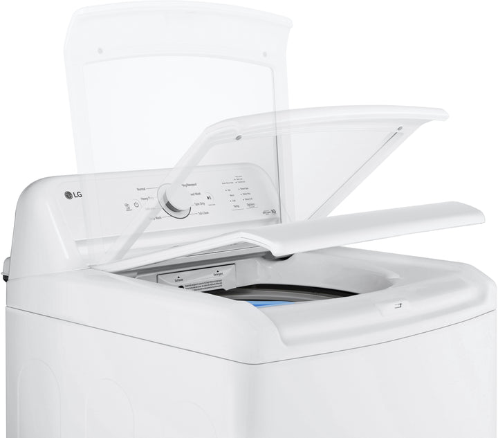 LG - 4.3 Cu. Ft. High-Efficiency Top Load Washer with SlamProof Glass Lid - White_4