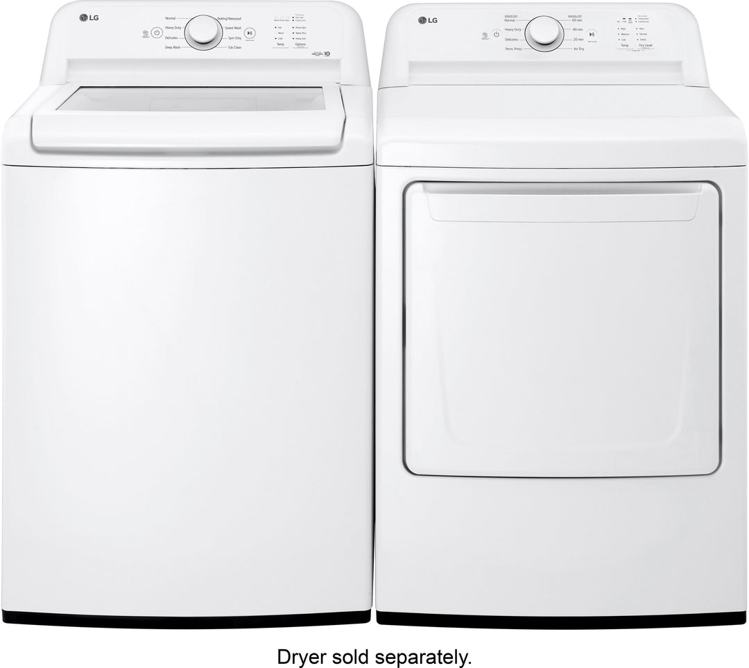 LG - 4.3 Cu. Ft. High-Efficiency Top Load Washer with SlamProof Glass Lid - White_9
