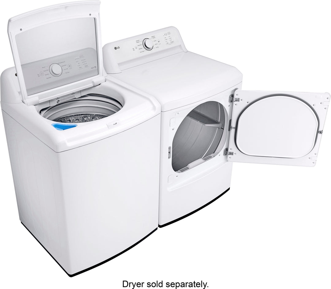 LG - 4.3 Cu. Ft. High-Efficiency Top Load Washer with SlamProof Glass Lid - White_10