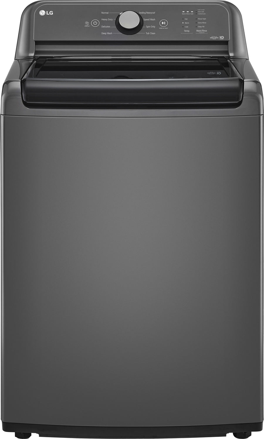 LG - 4.1 Cu. Ft. High-Efficiency Top Load Washer with TurboDrum Technology - Monochrome Grey_0