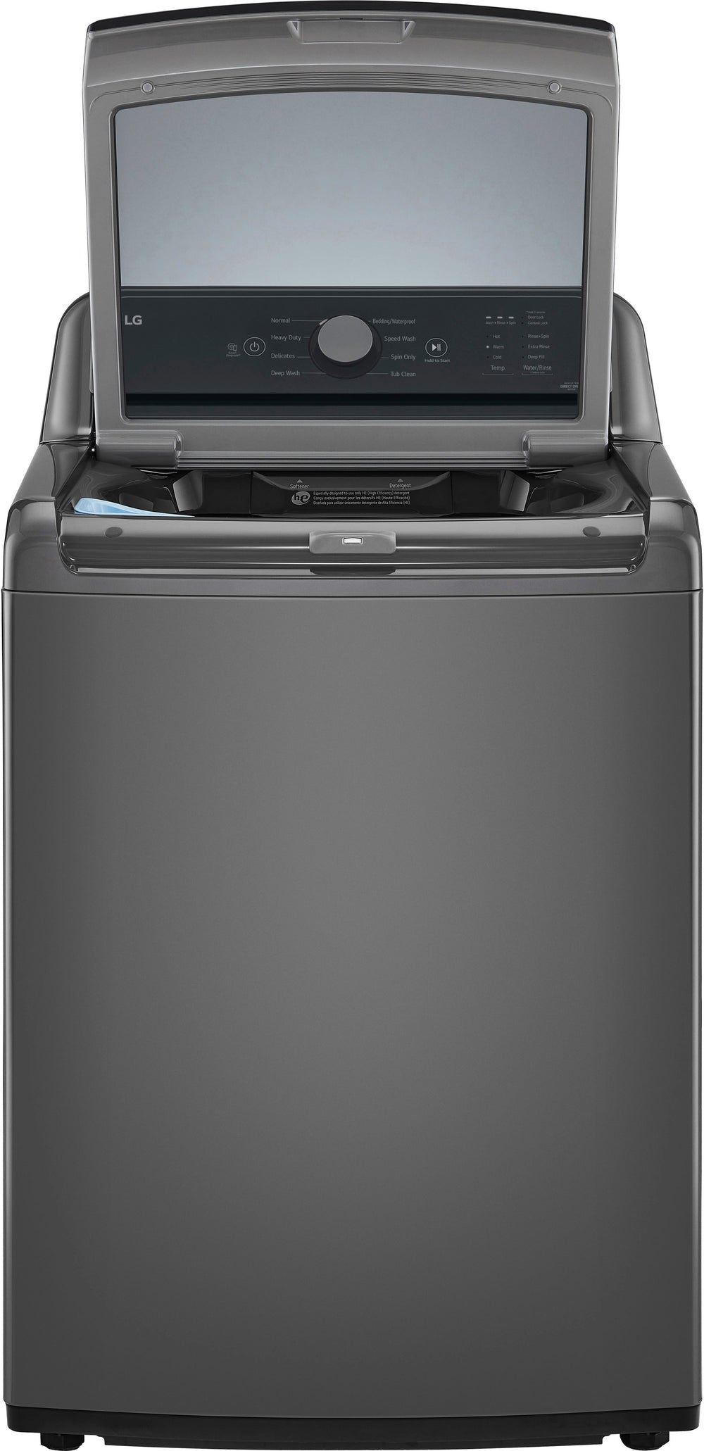 LG - 4.1 Cu. Ft. High-Efficiency Top Load Washer with TurboDrum Technology - Monochrome Grey_1