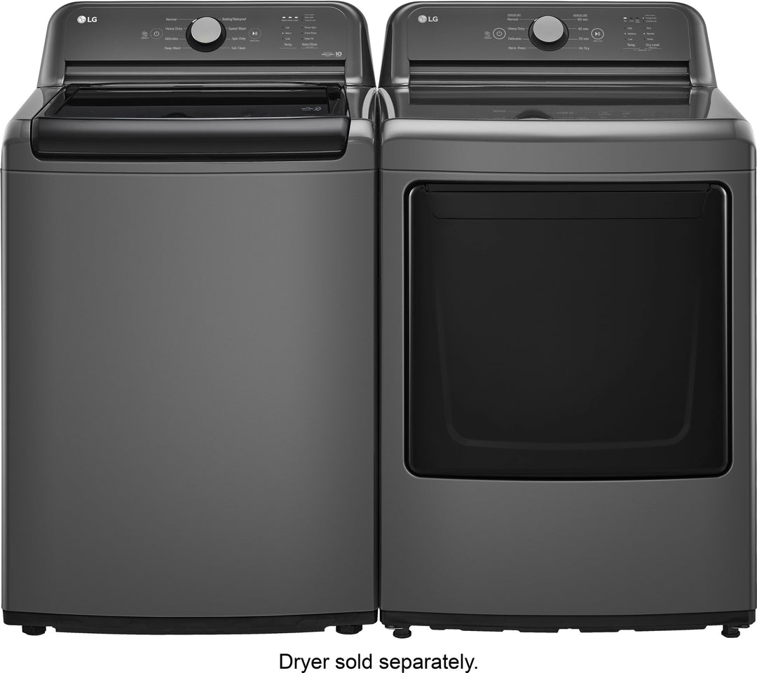 LG - 4.1 Cu. Ft. High-Efficiency Top Load Washer with TurboDrum Technology - Monochrome Grey_12