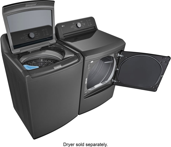 LG - 4.1 Cu. Ft. High-Efficiency Top Load Washer with TurboDrum Technology - Monochrome Grey_13