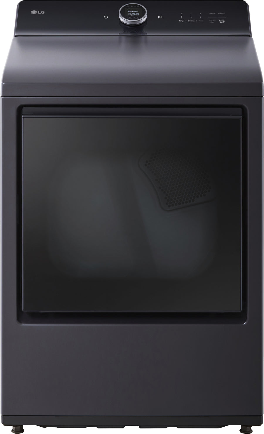 LG - 7.3 Cu. Ft. Smart Electric Dryer with Steam and EasyLoad Door - Matte Black_0