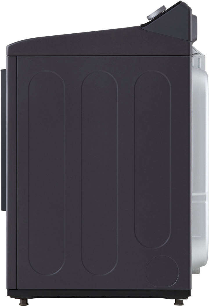 LG - 7.3 Cu. Ft. Smart Electric Dryer with Steam and EasyLoad Door - Matte Black_8