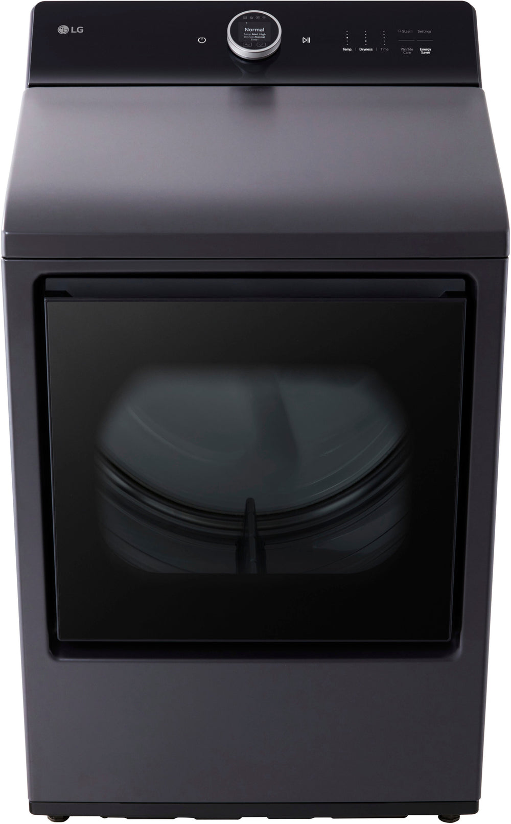 LG - 7.3 Cu. Ft. Smart Electric Dryer with Steam and EasyLoad Door - Matte Black_1