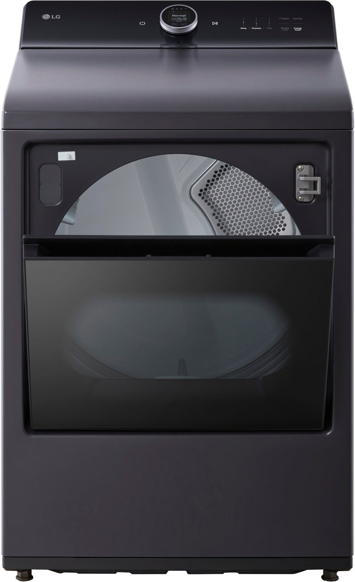 LG - 7.3 Cu. Ft. Smart Electric Dryer with Steam and EasyLoad Door - Matte Black_16