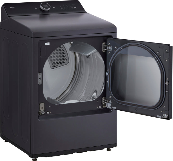 LG - 7.3 Cu. Ft. Smart Electric Dryer with Steam and EasyLoad Door - Matte Black_17