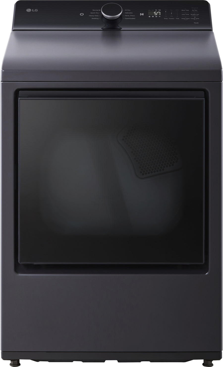LG - 7.3 Cu. Ft. Smart Gas Dryer with EasyLoad Door - Matte Black_0