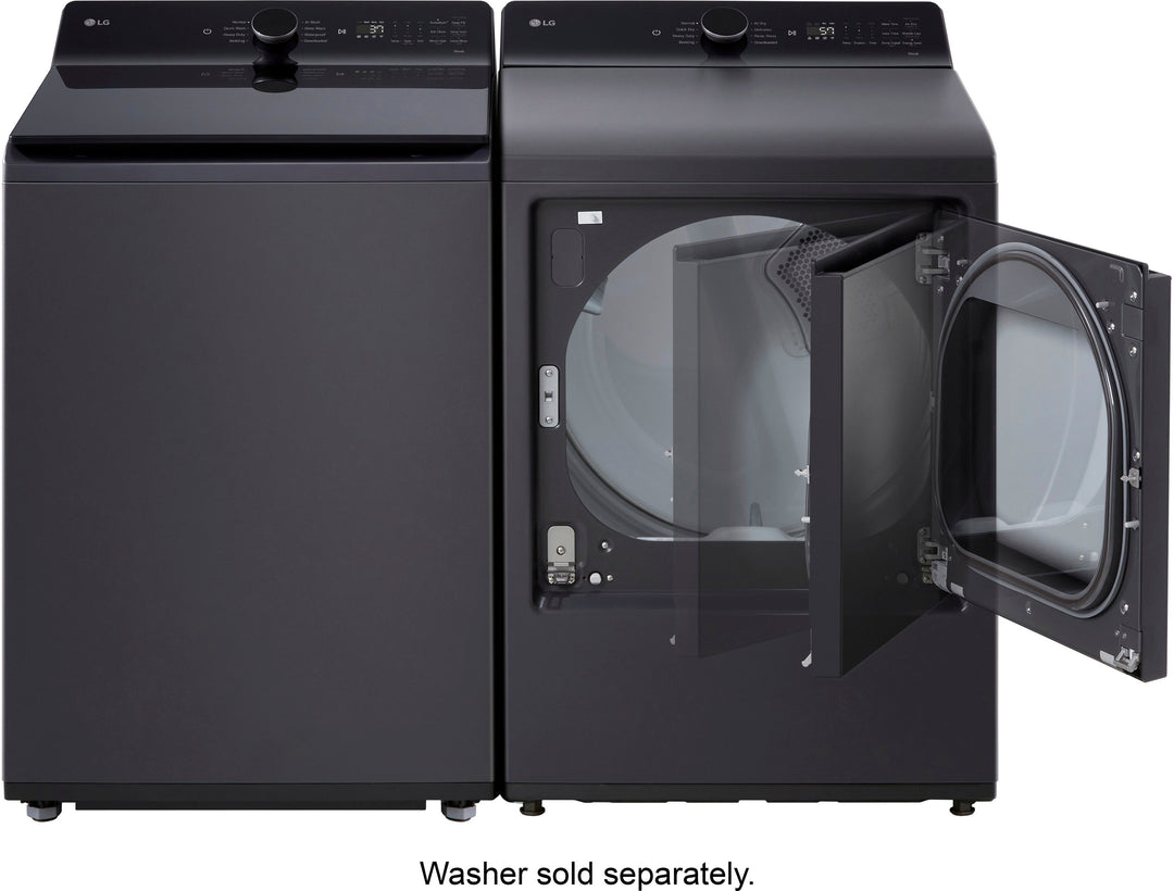 LG - 7.3 Cu. Ft. Smart Gas Dryer with EasyLoad Door - Matte Black_13