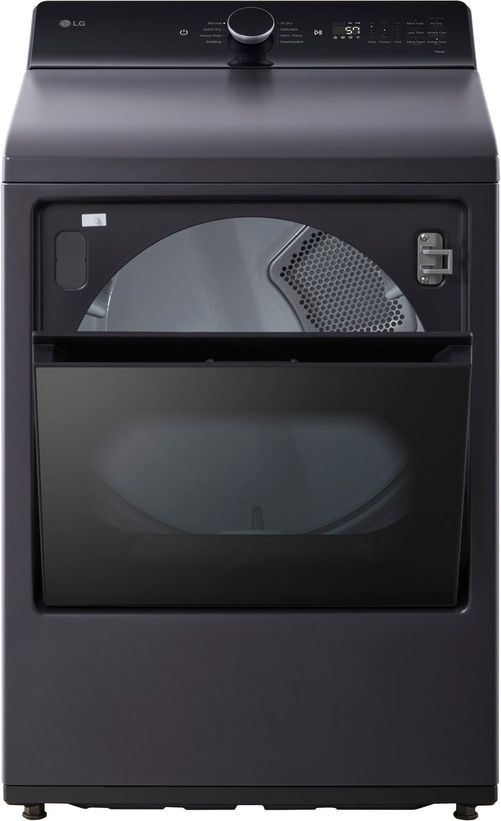 LG - 7.3 Cu. Ft. Smart Gas Dryer with EasyLoad Door - Matte Black_11