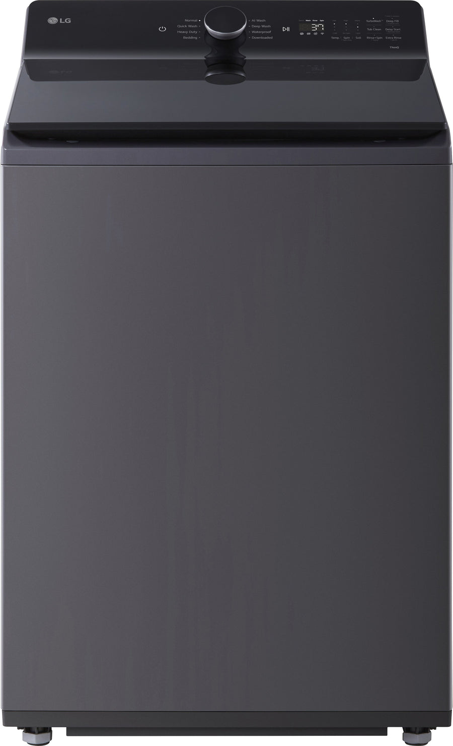 LG - 5.3 Cu. Ft. High Efficiency Smart Top Load Washer with TurboWash3D Technology - Matte Black_0