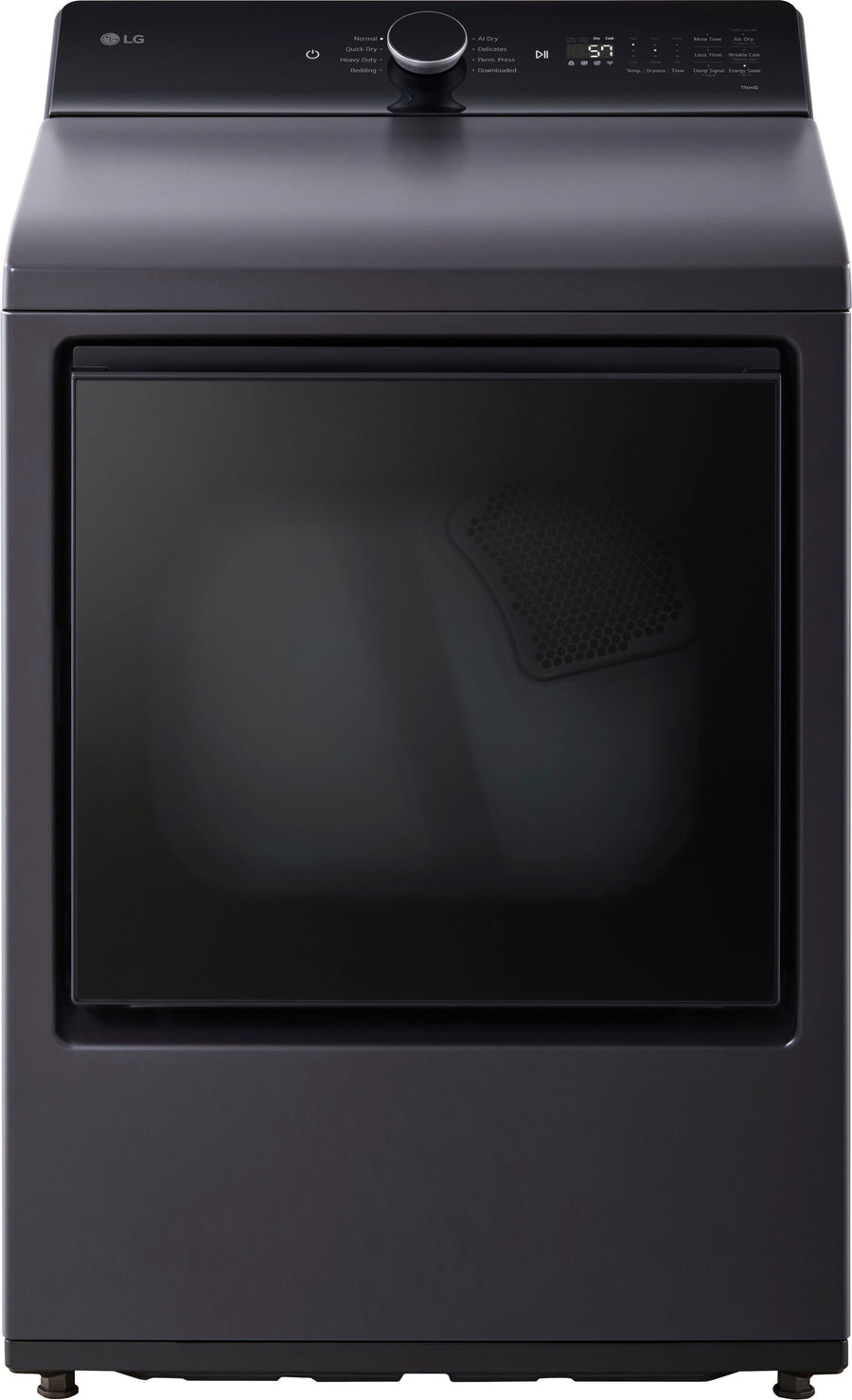LG - 7.3 Cu. Ft. Smart Electric Dryer with EasyLoad Door - Matte Black_0