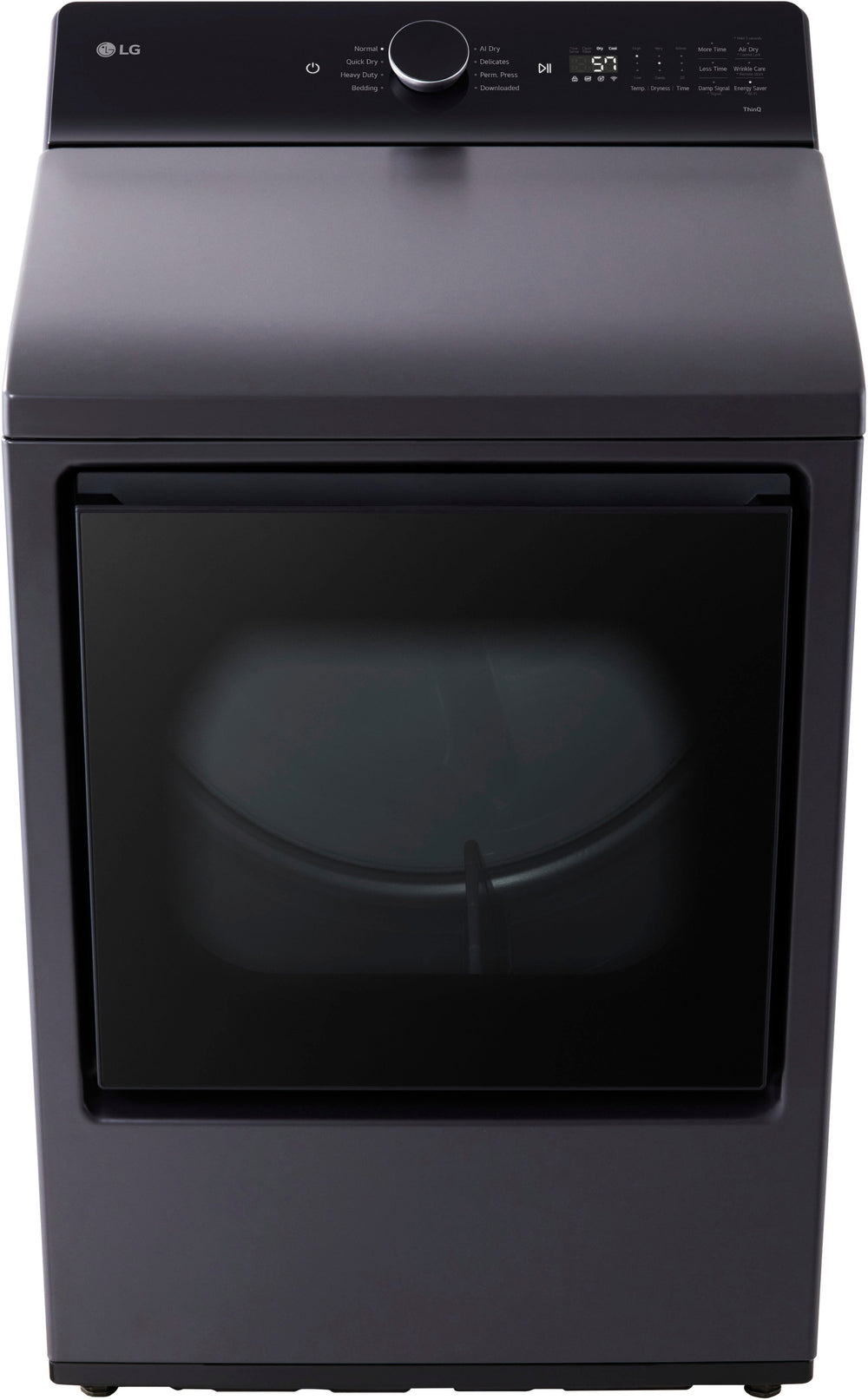 LG - 7.3 Cu. Ft. Smart Electric Dryer with EasyLoad Door - Matte Black_1