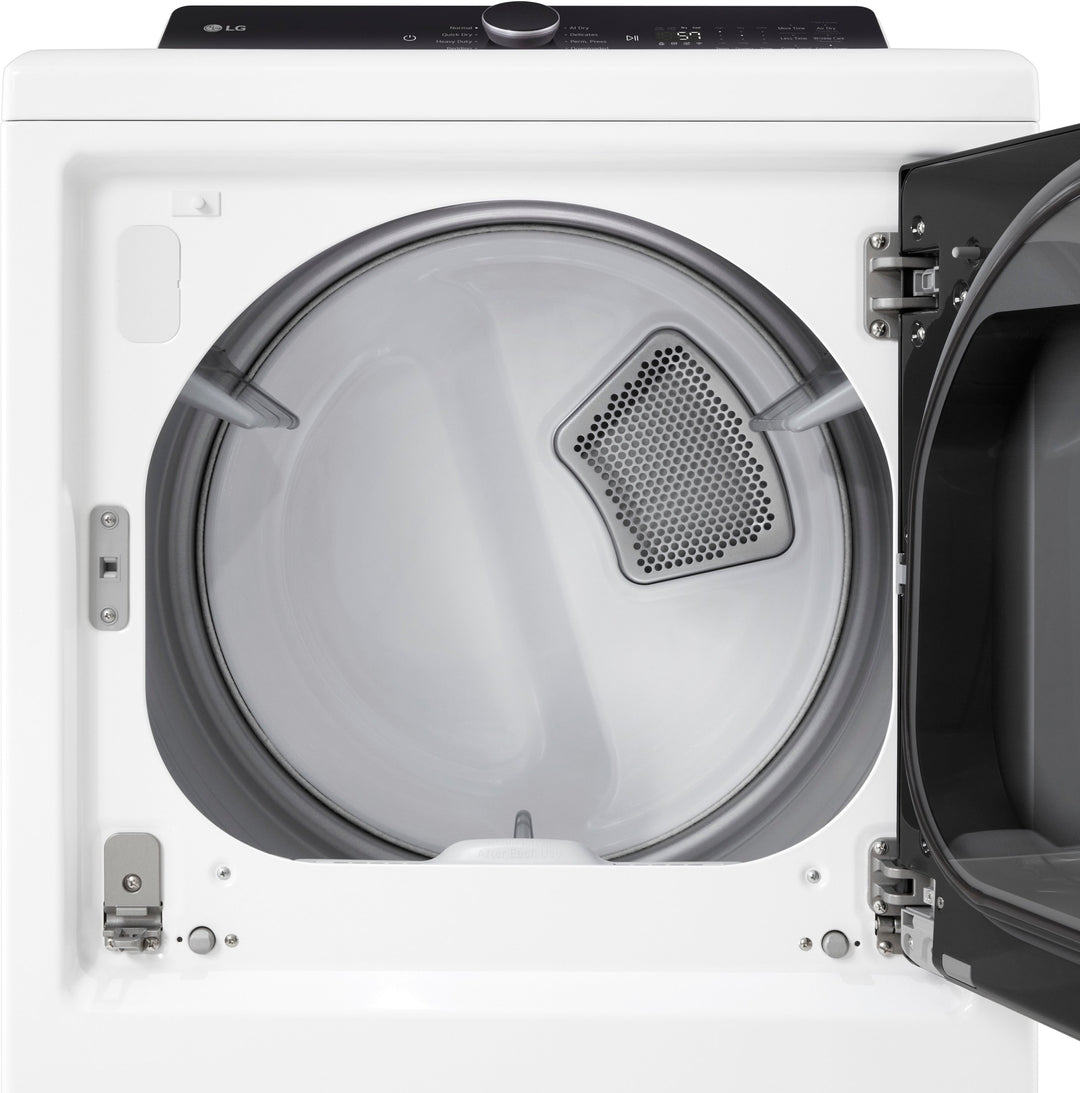 LG - 7.3 Cu. Ft. Smart Electric Dryer with EasyLoad Door - Alpine White_5