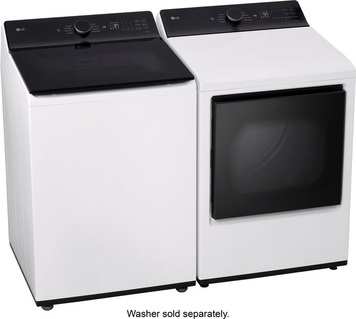 LG - 7.3 Cu. Ft. Smart Electric Dryer with EasyLoad Door - Alpine White_10