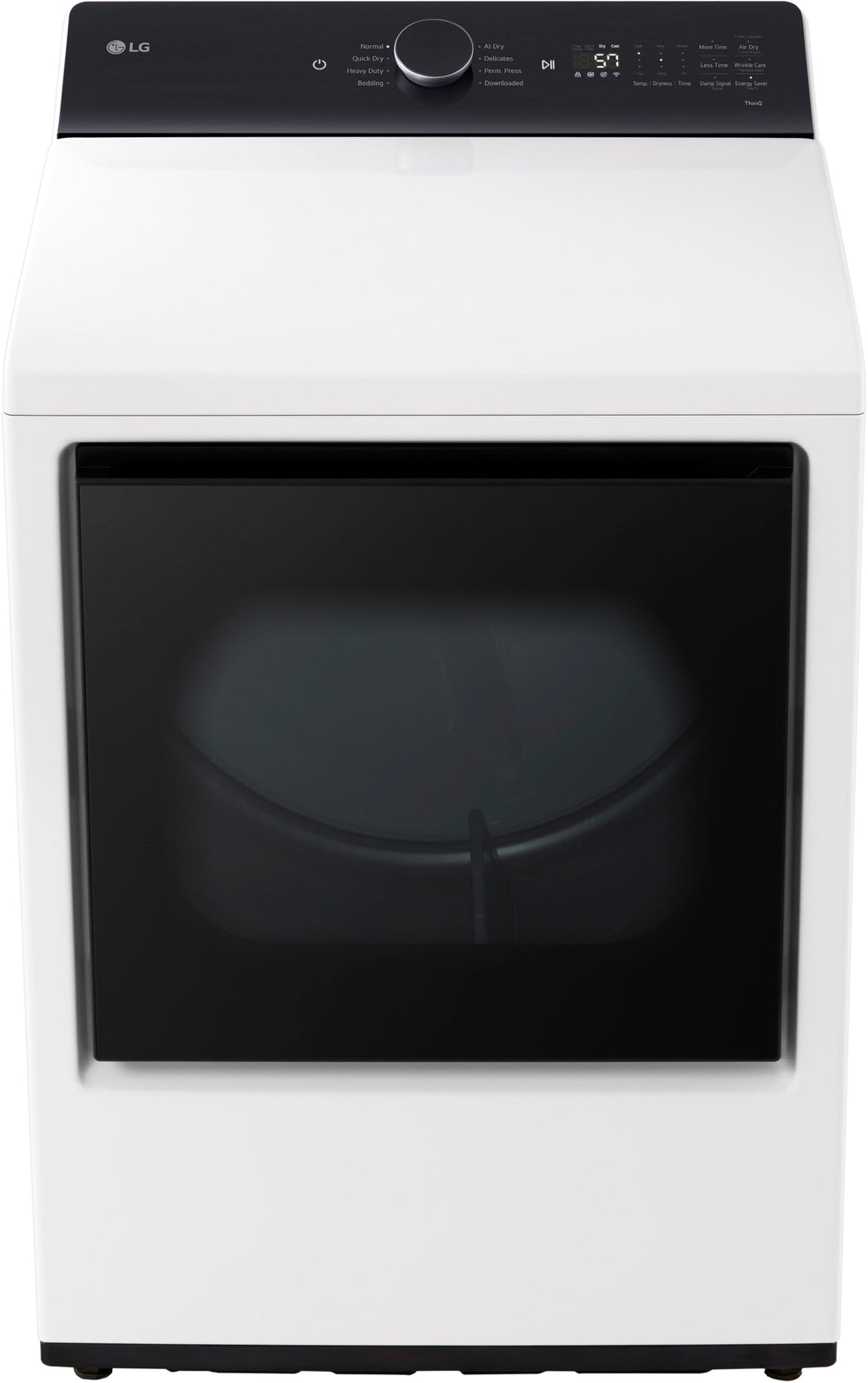 LG - 7.3 Cu. Ft. Smart Electric Dryer with EasyLoad Door - Alpine White_1