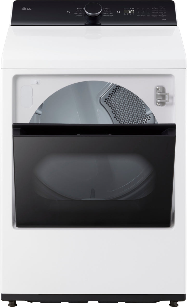 LG - 7.3 Cu. Ft. Smart Electric Dryer with EasyLoad Door - Alpine White_11