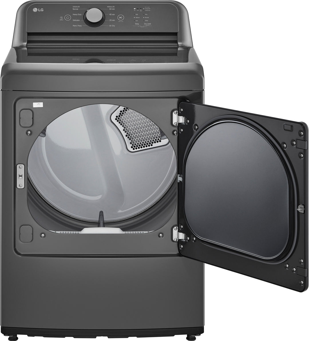 LG - 7.3 Cu. Ft. Electric Dryer with Sensor Dry - Monochrome Grey_1