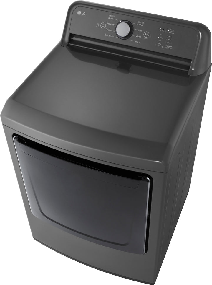 LG - 7.3 Cu. Ft. Electric Dryer with Sensor Dry - Monochrome Grey_10